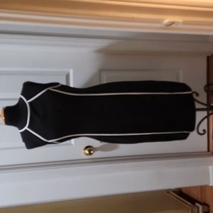 Kasper Dress, Black With White Trim size 8